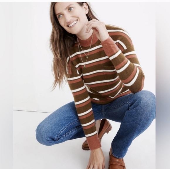 Madewell Redmond Mockneck Pocket Sweater Size Medium - Picture 2 of 9